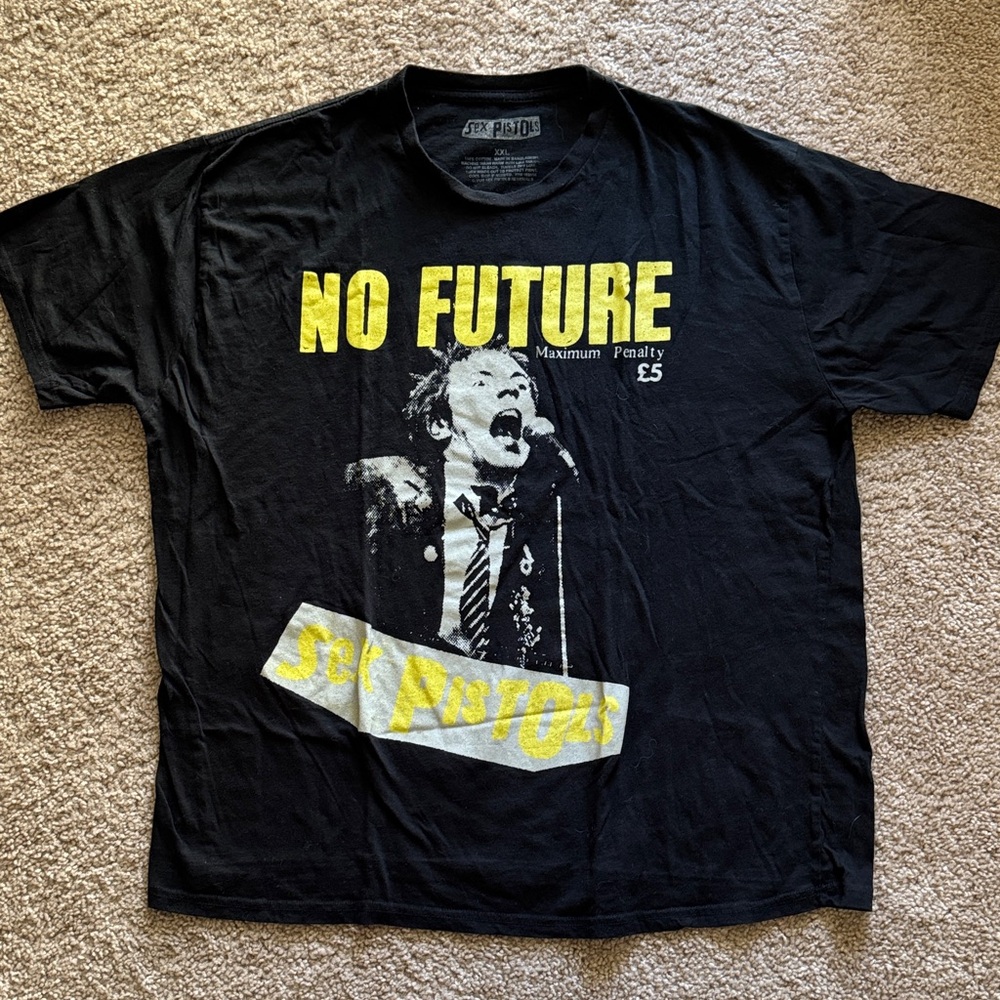Black Sex Pistols T-Shirt with Yellow Print